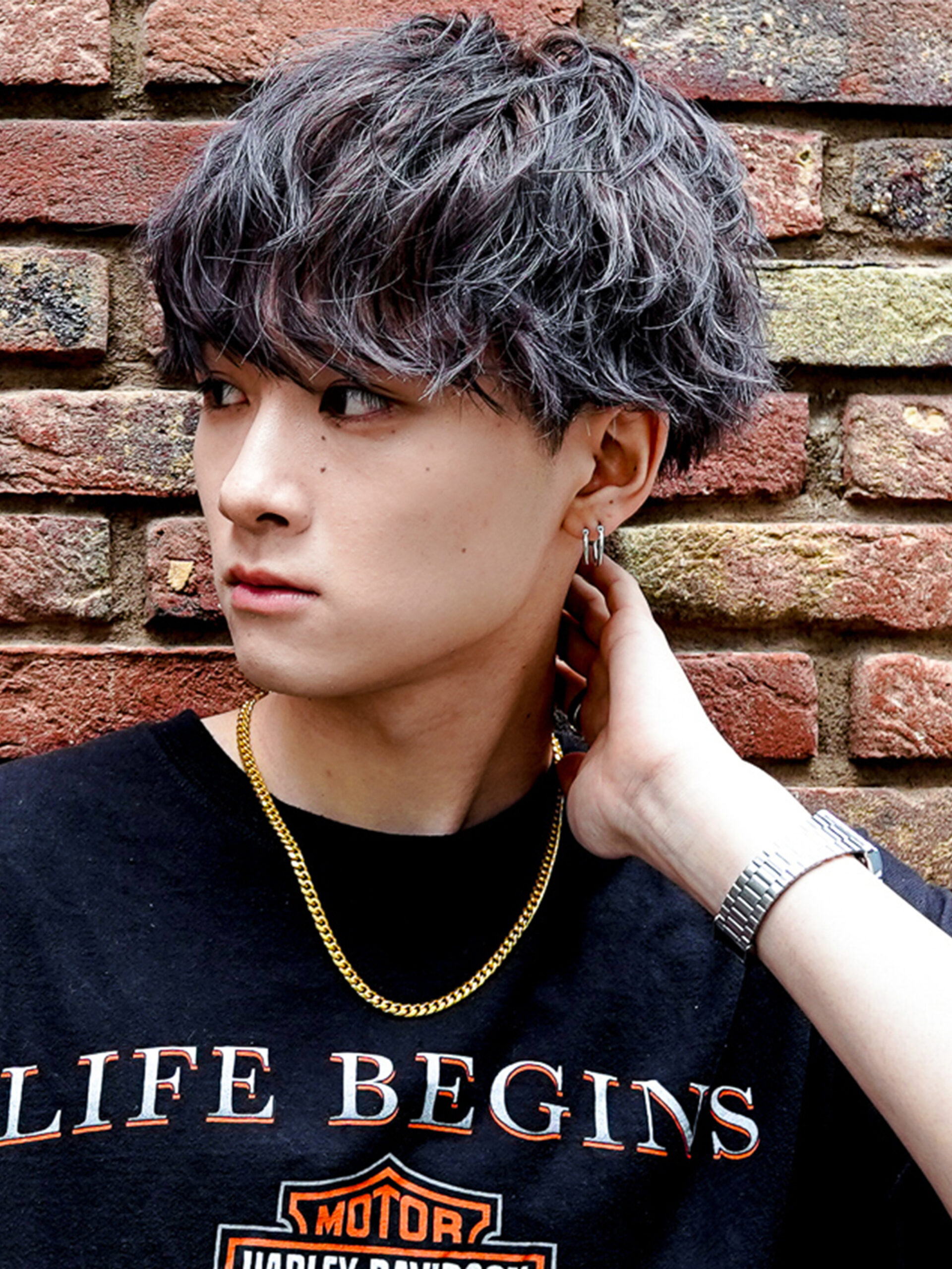 メンズ刈り上げツーブロックマッシュ